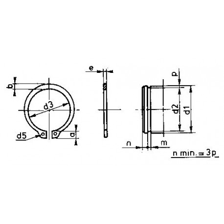 Circlips extérieurs - Type 7100 - Montage axial